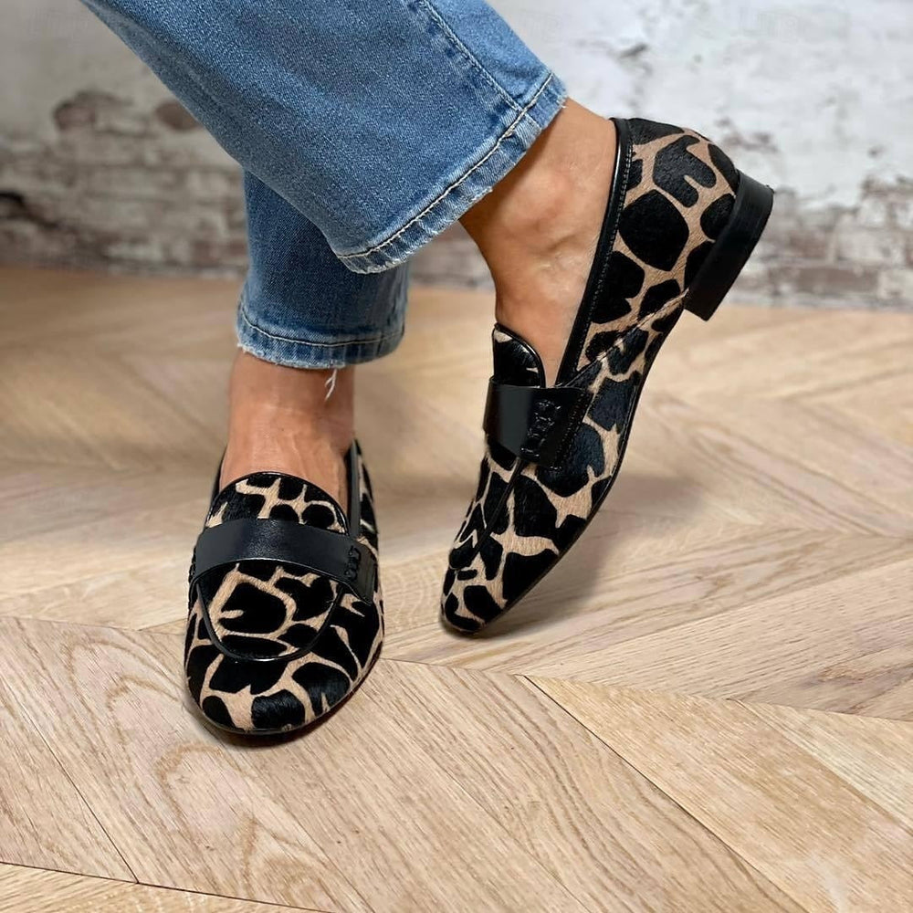 Katherina - Damen-Loafer mit schwarzen Akzenten