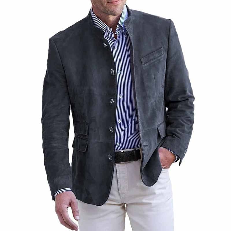 Tavrik - Soft-Touch-Stehkragen-Blazer