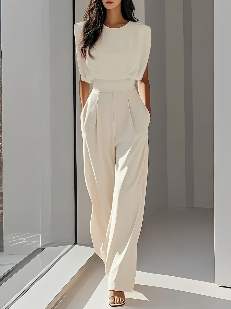 Bernice - Lässiger Ärmelloser Jumpsuit