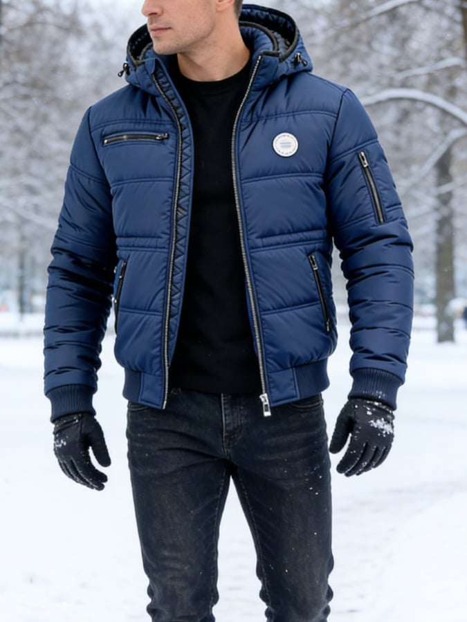 Herren Vintage Isolierte Outdoor-Jacke - Warm und Gepolstert