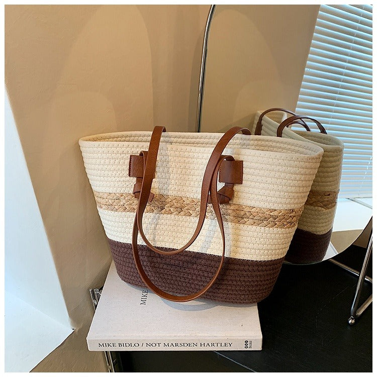 Geflochtene Shopper-Tasche für Damen im Sommer-Stil - Loretta