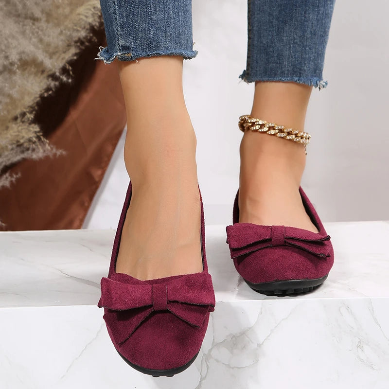 Victoria | Damen Frühlings Ballerinas mit Schleifen-Detail
