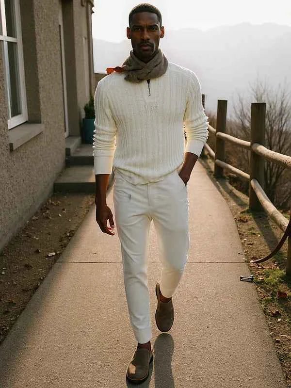 Jacquard Pullover Herren