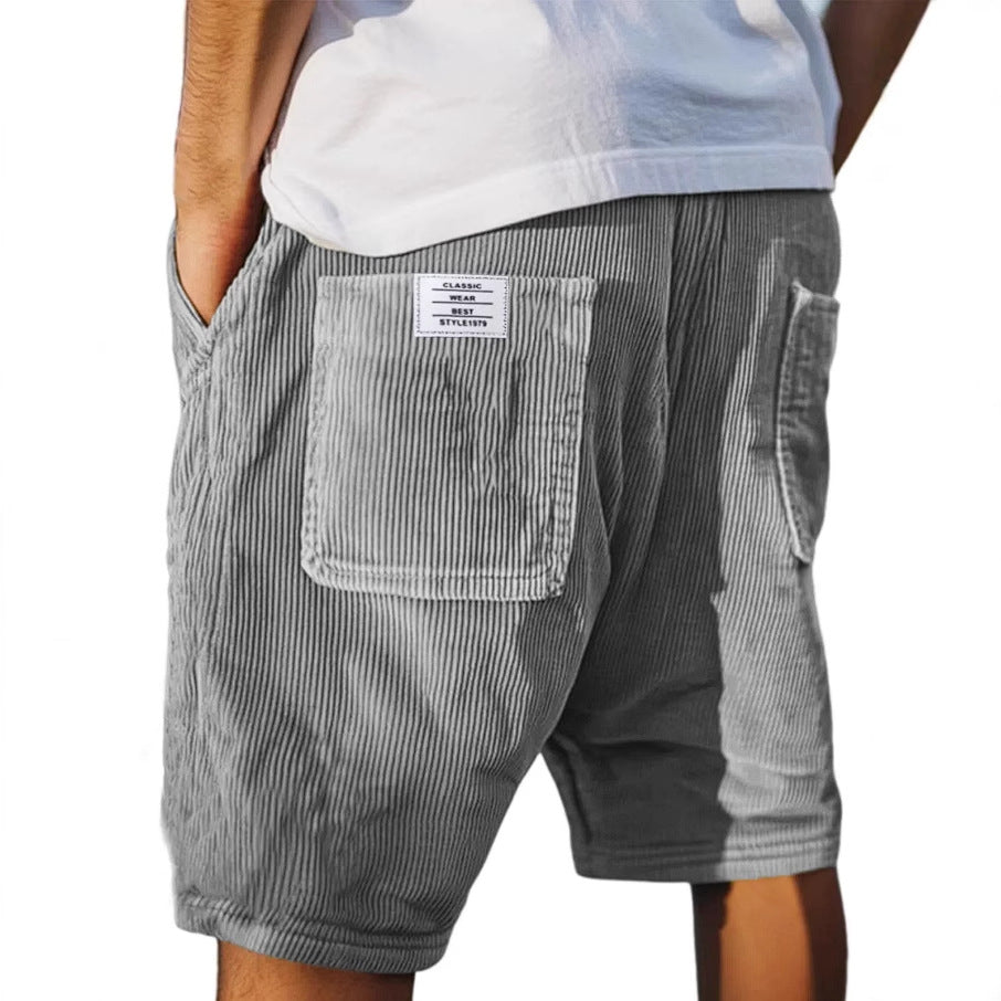 Jasper | Herren Cord Shorts mit elastischem Bund