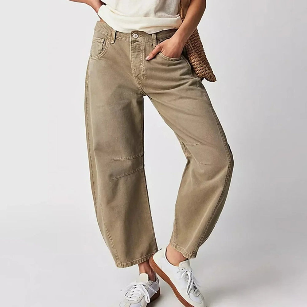 Jeans Damen Barrel Leg High Waist