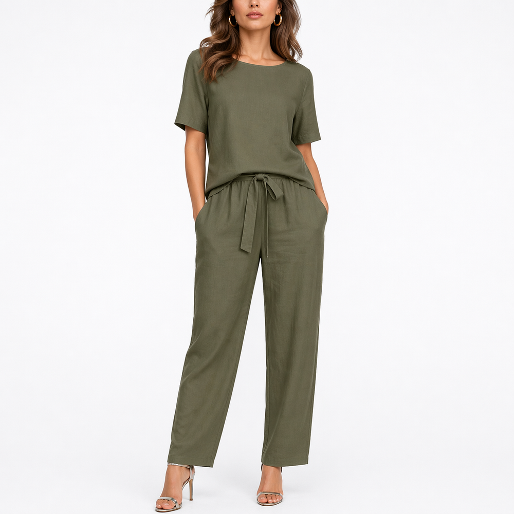 Josefina | Damen Zweiteiler Set mit Kurzarm Top