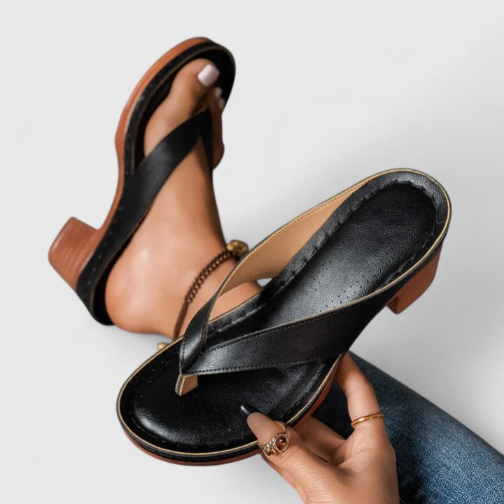 Klara | Damen Riemchen Sandaletten Blockabsatz