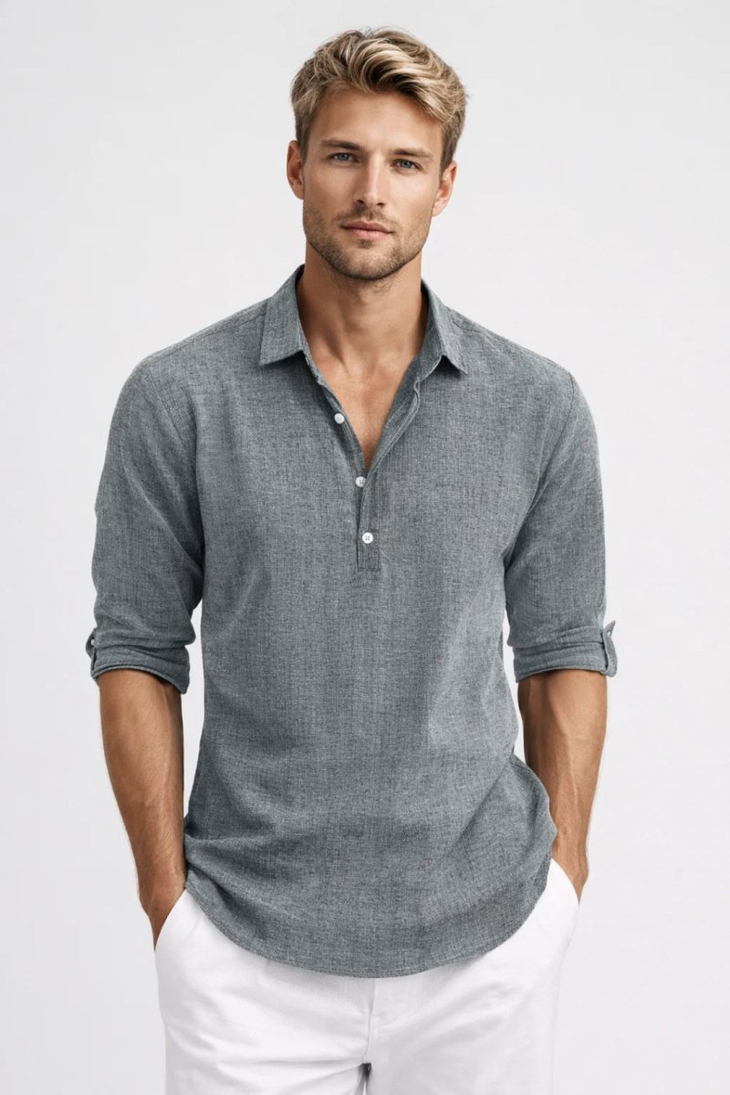Langarm Poloshirt für Herren Klassisch