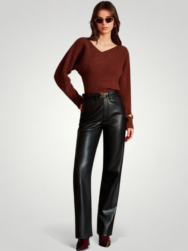 Tilda | Langer Pullover Damen mit stilvoller Asymmetrie
