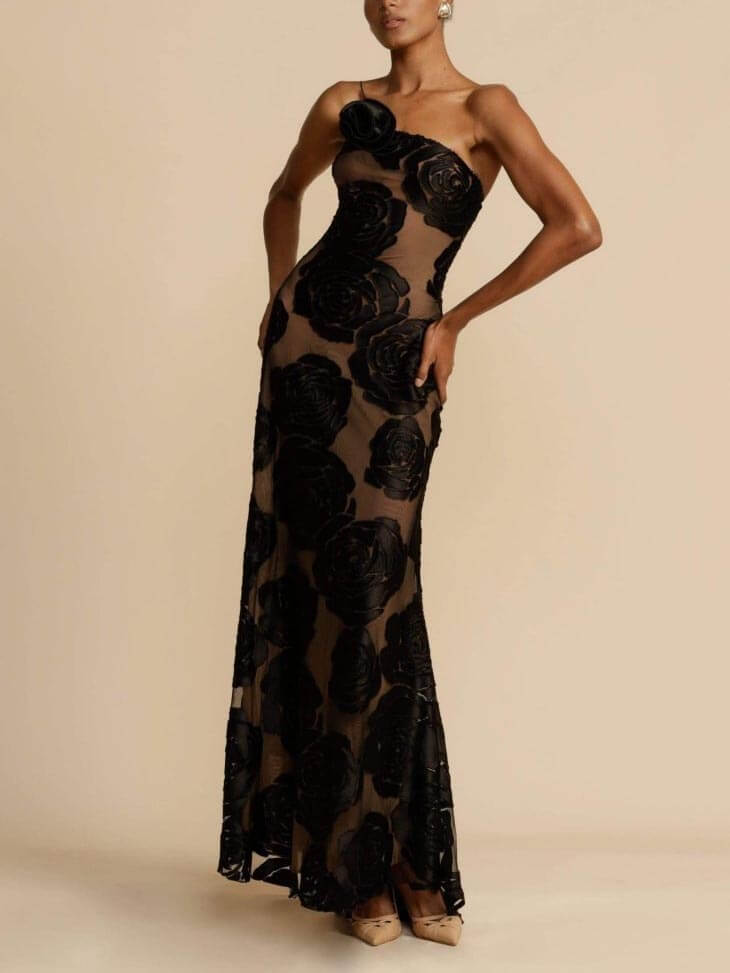 Langes Damenkleid Hochzeitsgast