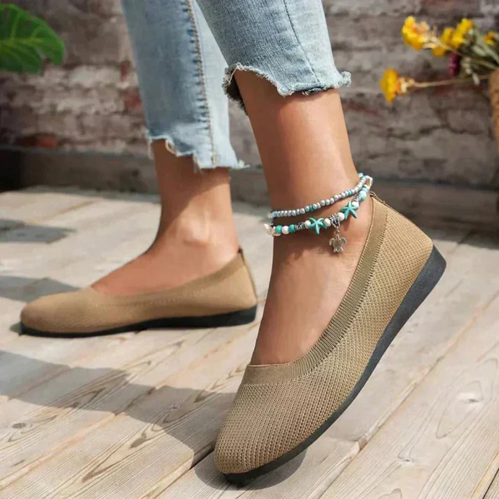 Lieselotte | Damen Slip-on Flache Ballerinas