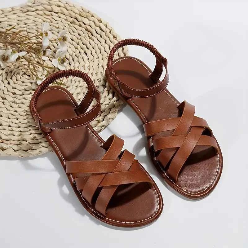 Lina – Klassische Kreuzriemen-Sandalen mit Fersenriemen