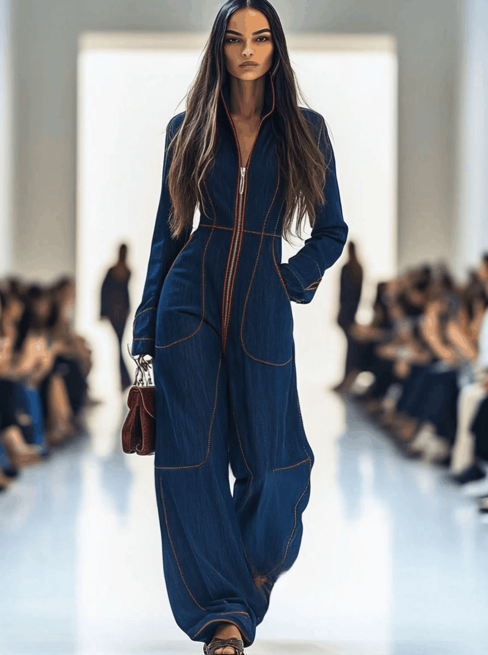 Lucasta | Damen Overall mit Weitem Bein und Langarm