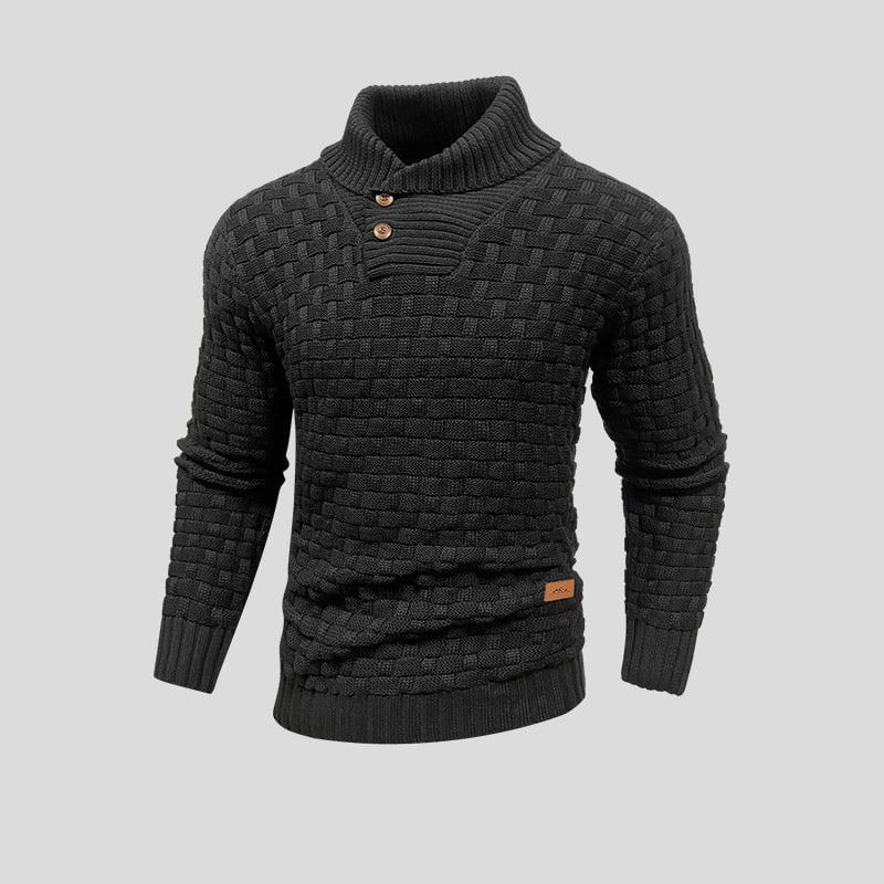 Lukas | Herren Rollkragen Strickpullover mit Zopfmuster