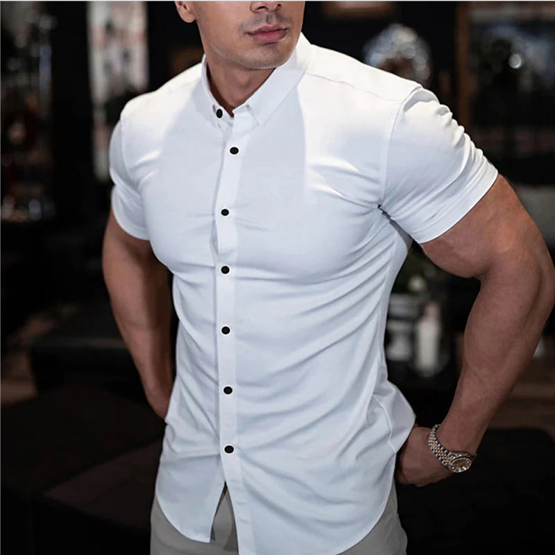 Maksim | Herren Slim Fit Kurzarmhemd