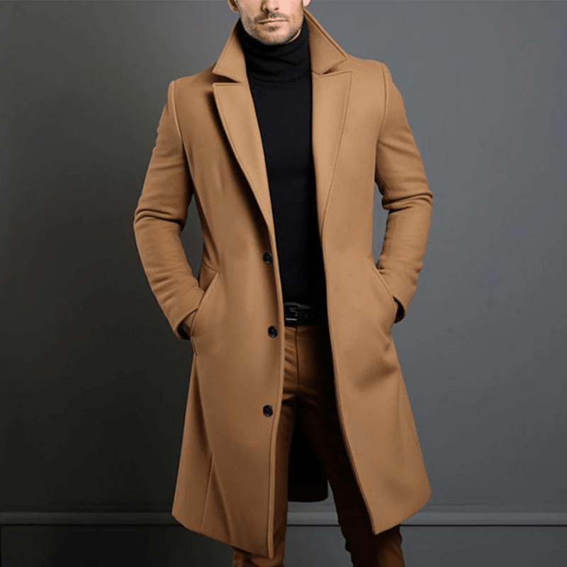 Mantel Herren Lang Slim Fit