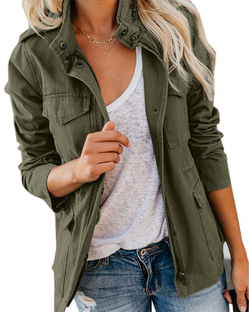 Margarete | Damen Utility Zip Jacke