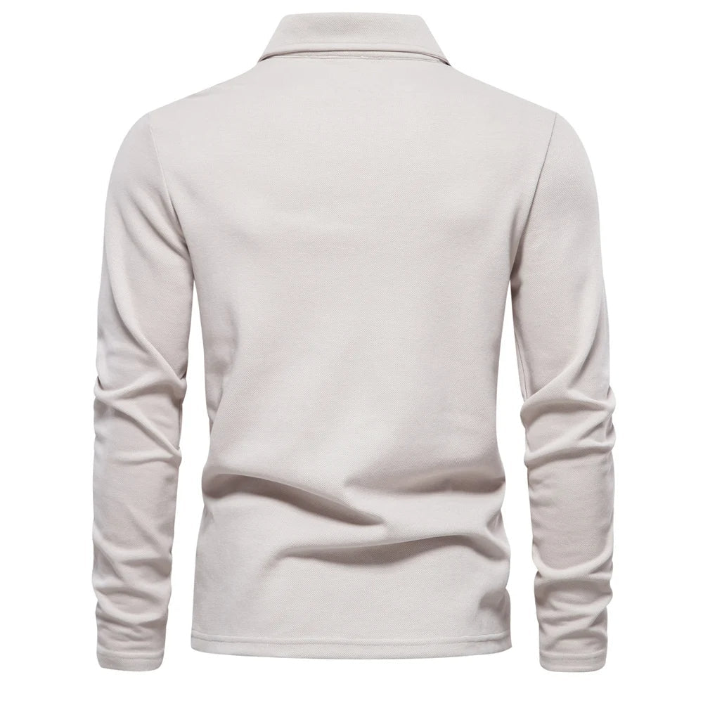 Matthias | Herren Langarm Poloshirt mit Polokragen