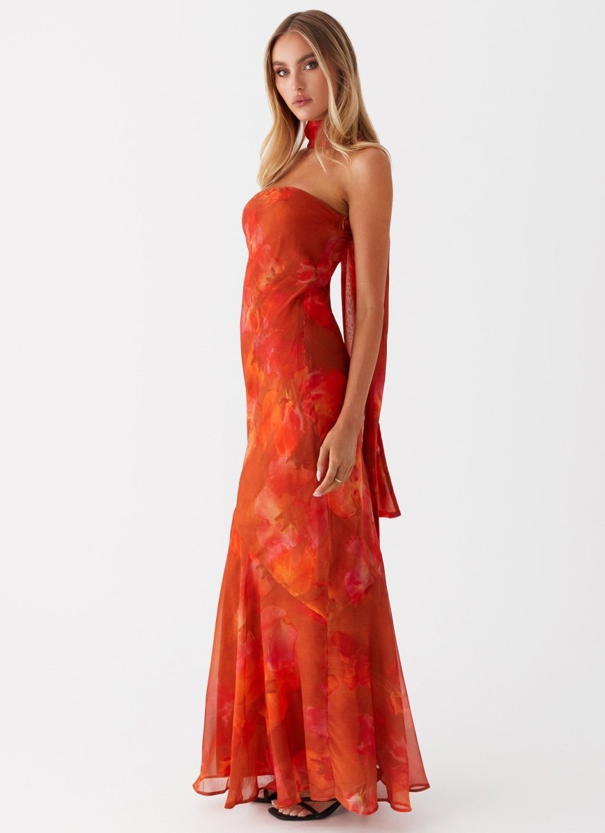 Maxikleid Blumendruck Sommer