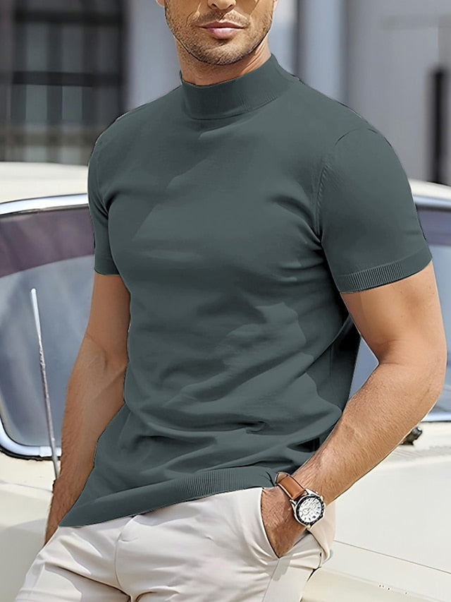 Maxim | Herren Kurzarm Rollkragen Shirt