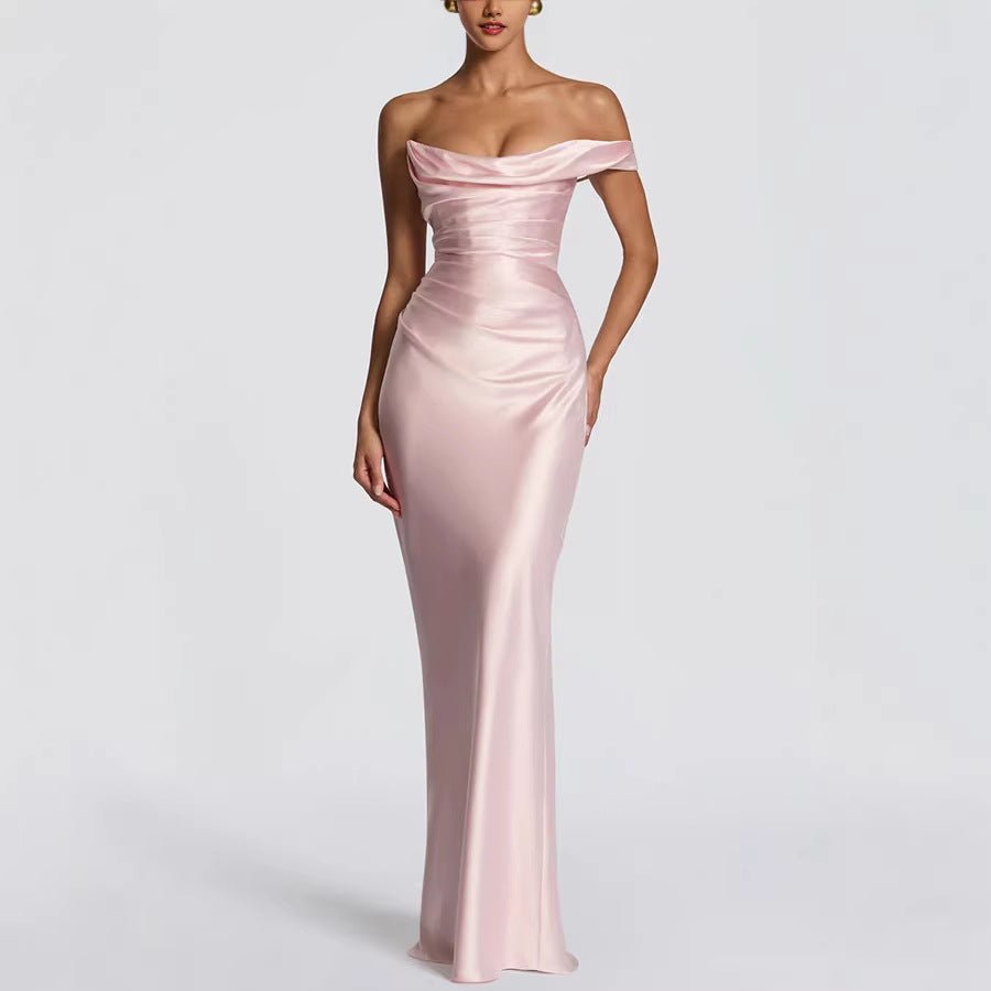 One-Shoulder Maxikleid Elegant für Hochzeitsgäste