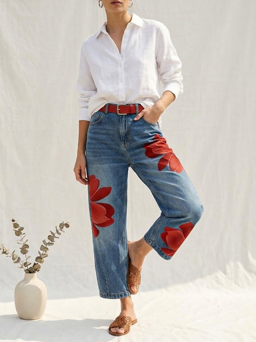 Sophia - Elegante Blumenhose