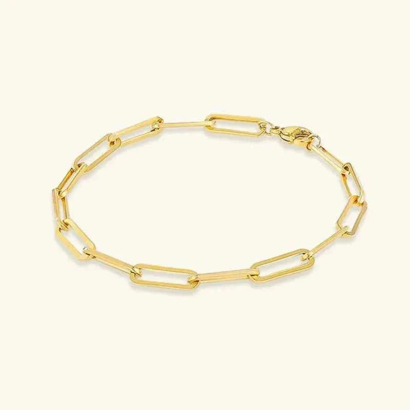 Paperclip Armband Gold