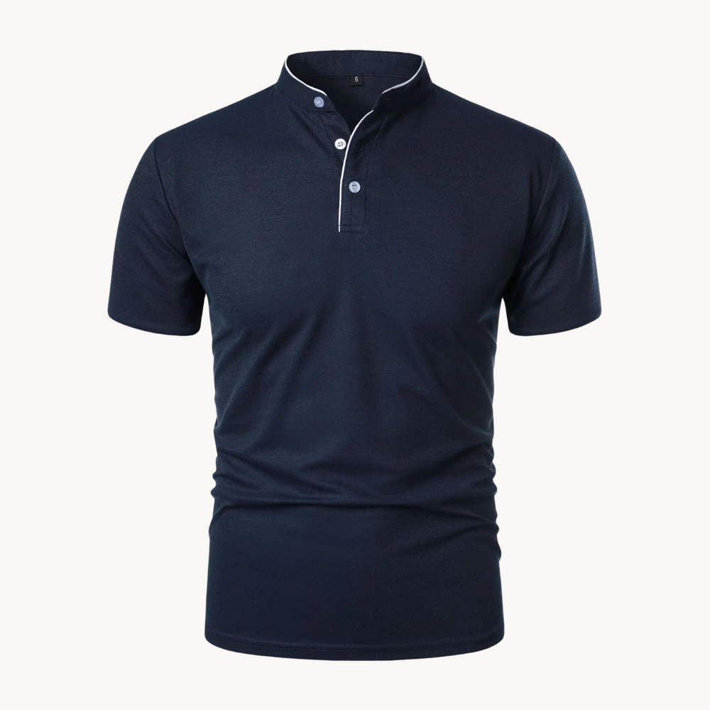 Percival | Herren Poloshirt mit Stehkragen Kurzarm