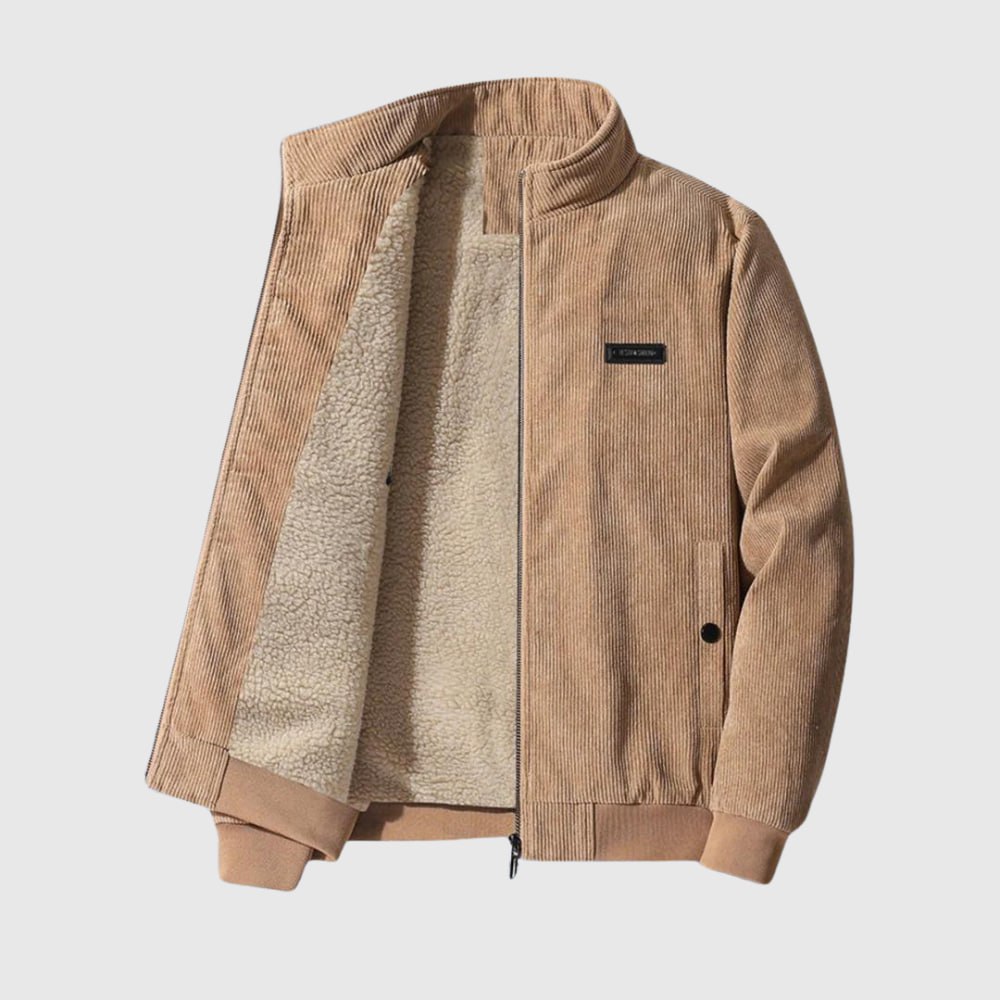 Tobias | Komfortable Sherpa Cordjacke für Männer