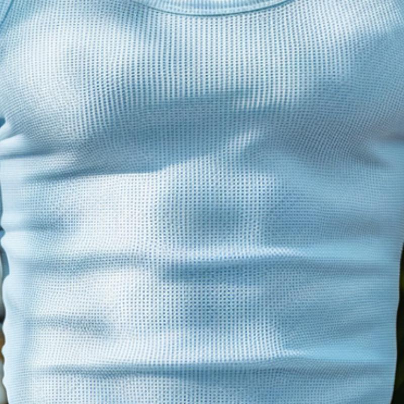 Leon | Herren Waffelstrick Tanktop U-Ausschnitt Slim