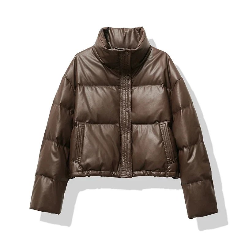 Pufferjacke Damen Oversized mit Stehkragen
