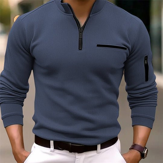 Pullover Herren Mit Stehkragen Slim Fit