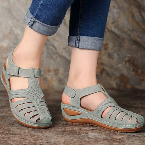 Karin | Damen Frühlings Cutout Walking Sandalen