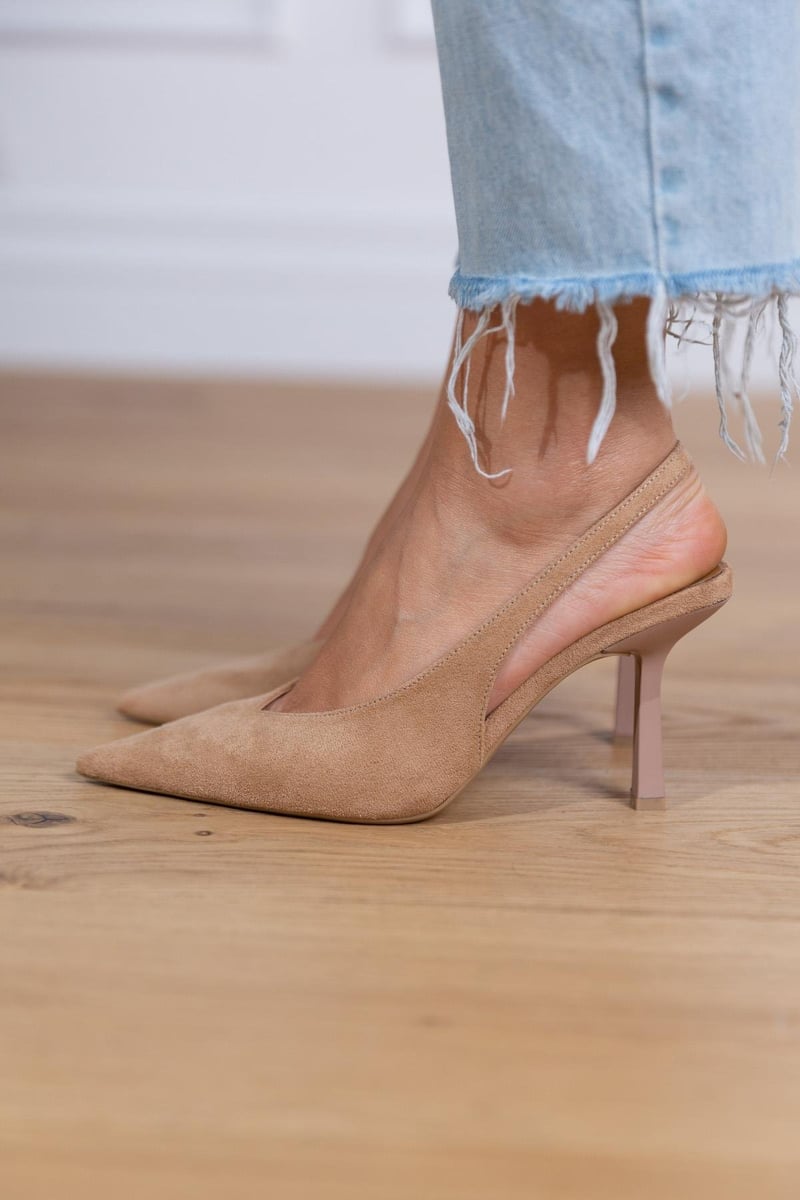 Rosemarie | Damen Slingback Pumps mit spitzer Kappe