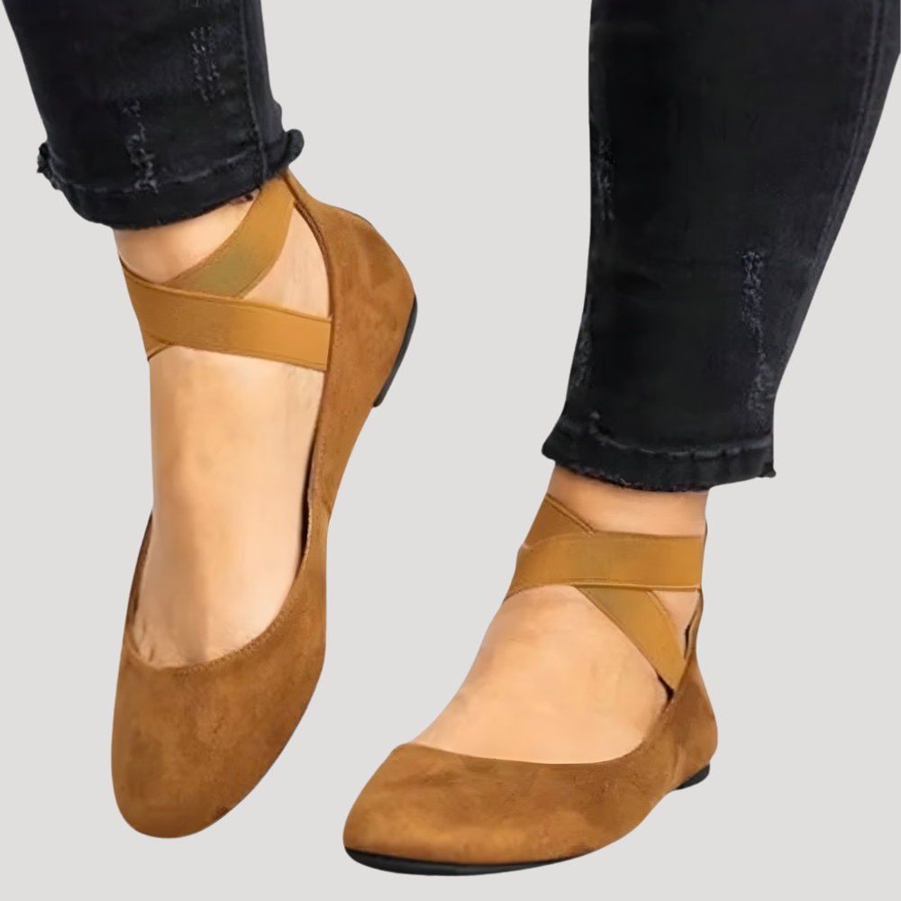Saskia | Damen Riemchen Ballerinas