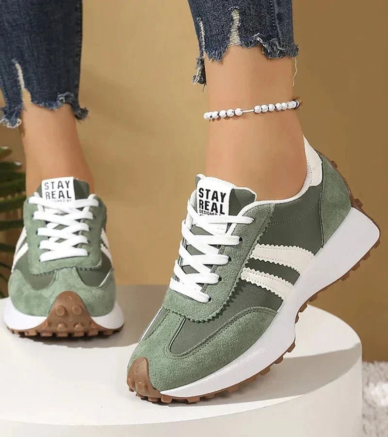 Sneaker Damen Mit Streifendetail