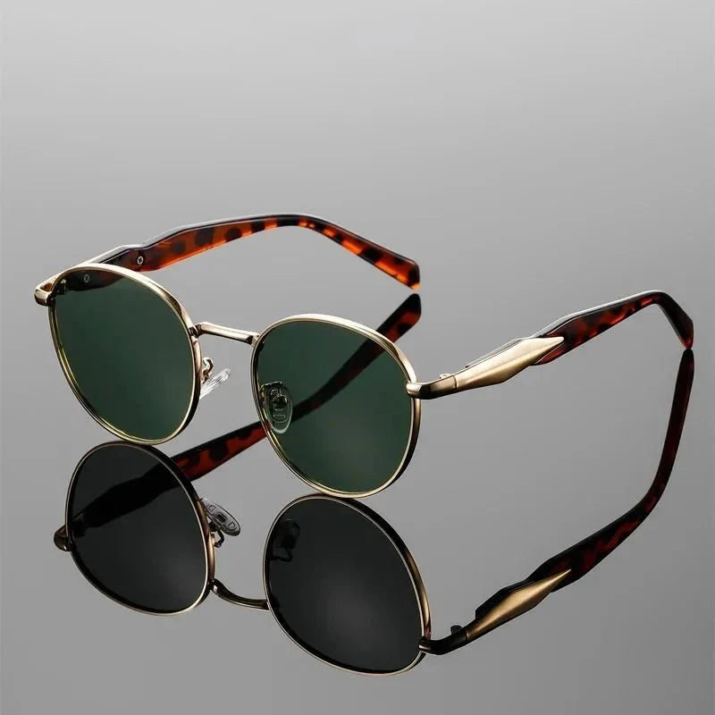 Sonnenbrille rund UV400 mit Metallbügeln