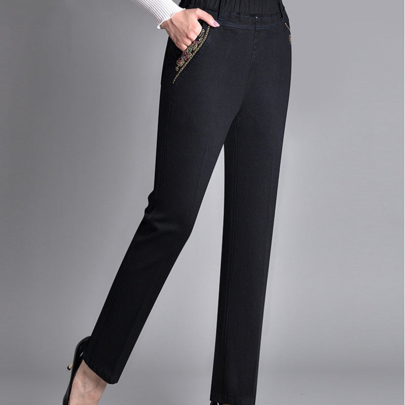 Loretie – Jeans Mit Seitentaschen Und Elastischem Bund