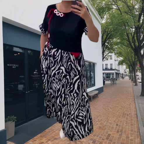 Zahara – Lässiges Patchwork-Kleid