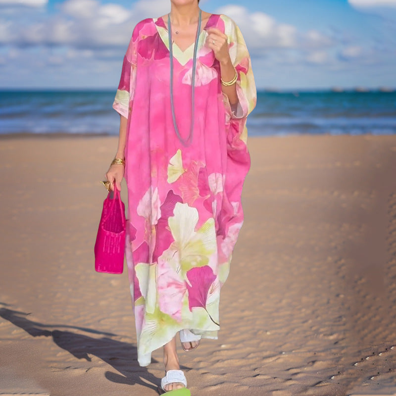 Gima – Langärmliges Kleid Mit Blumenmuster