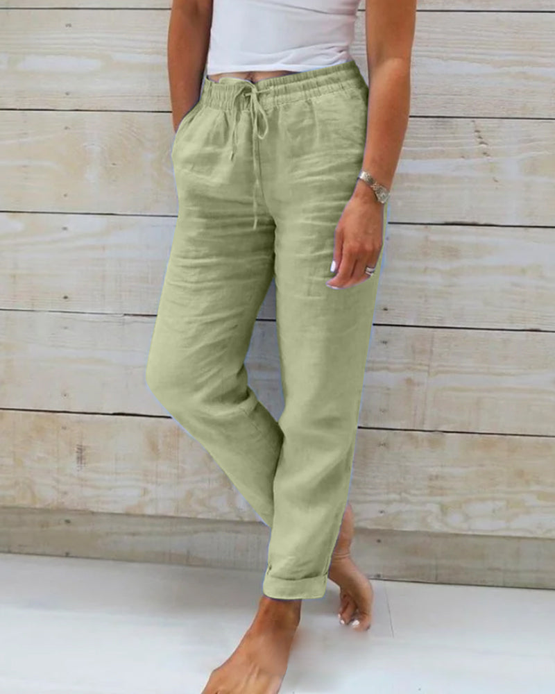 Beatrice | Hose mit elastischem Bund und weitem Bein
