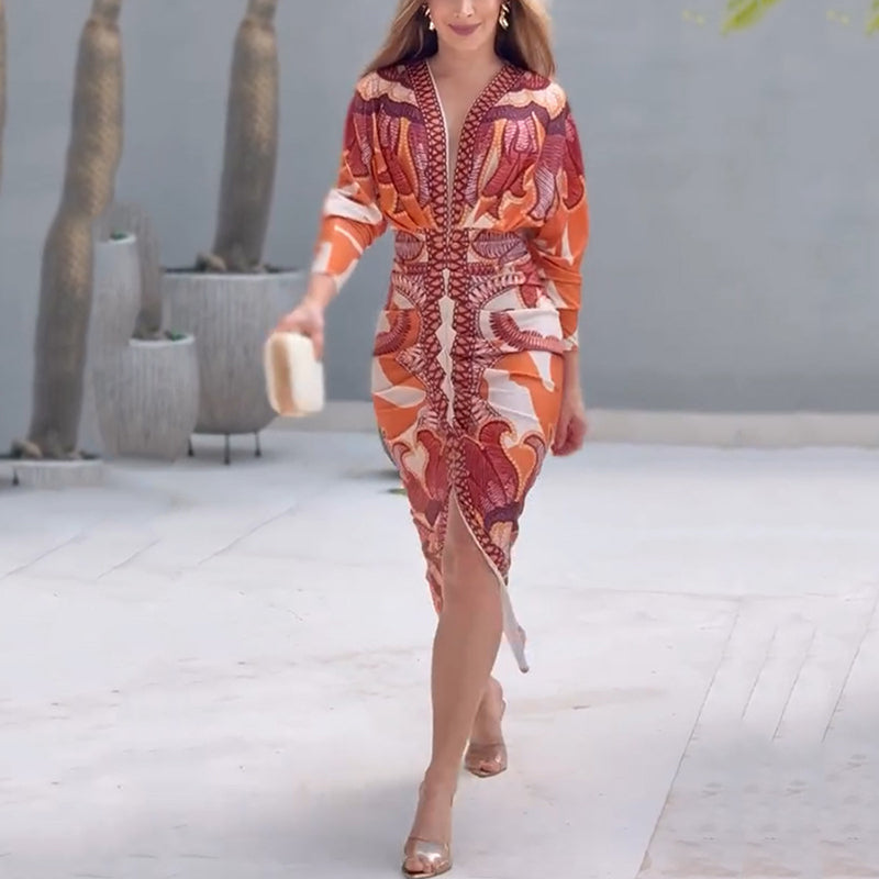 Blysse™ Chic V-Ausschnitt Kleid