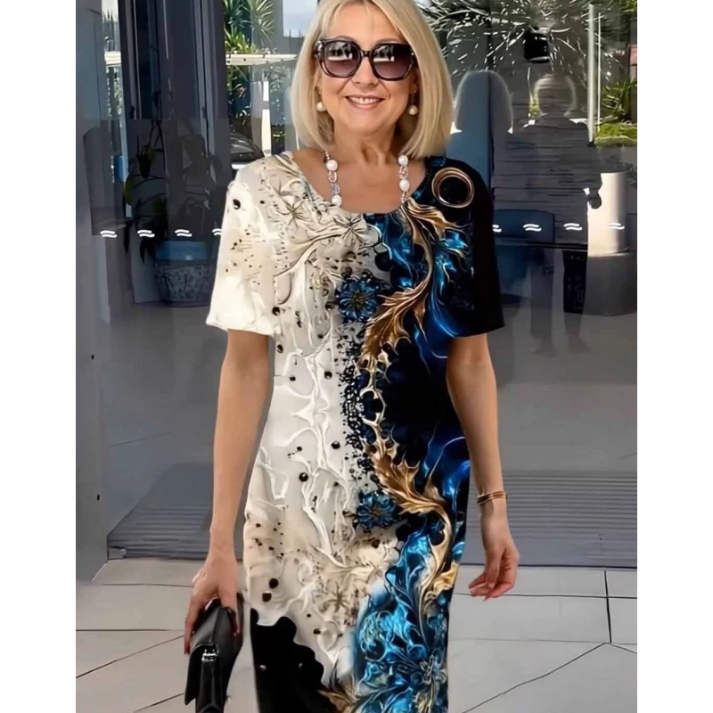 Greya - weiches, florales A-Linien-Sommerkleid