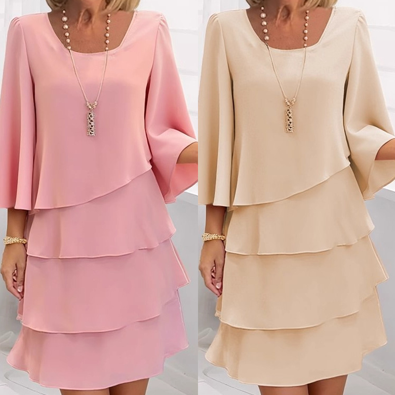 Ishari - Elegantes Kleid Mit Quadratischem Ausschnitt