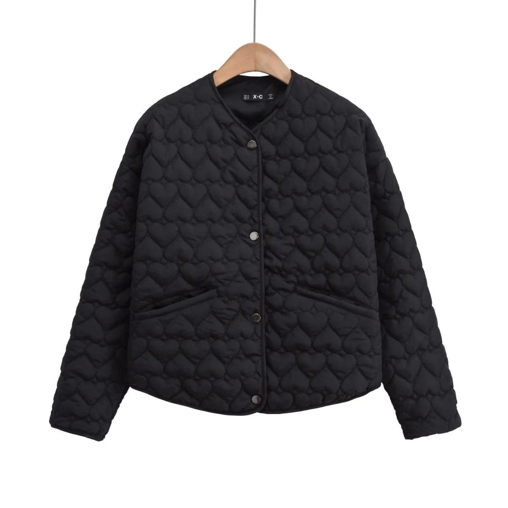 Steppjacke Damen mit Herzmuster