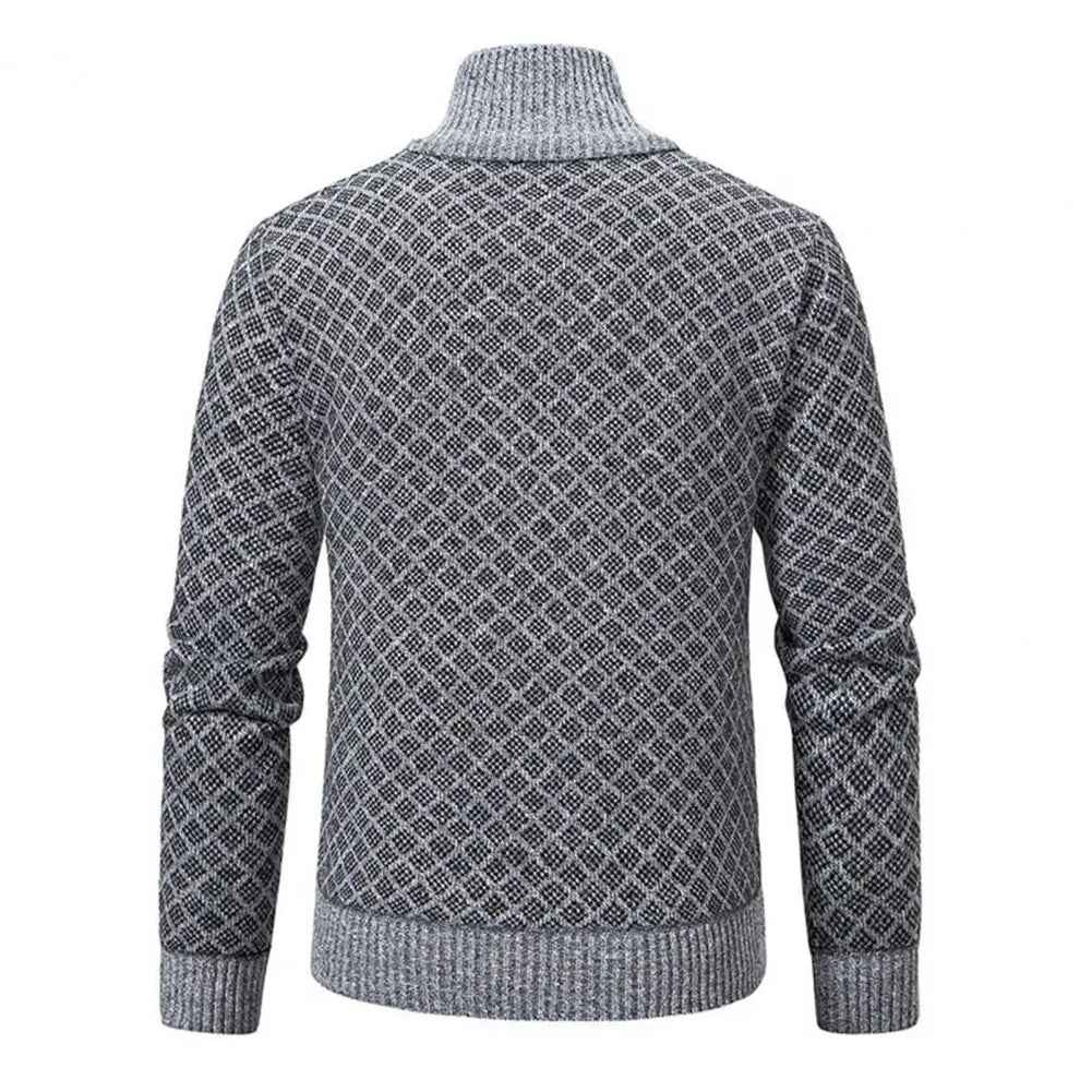 Strickjacke Mit Rautenmuster