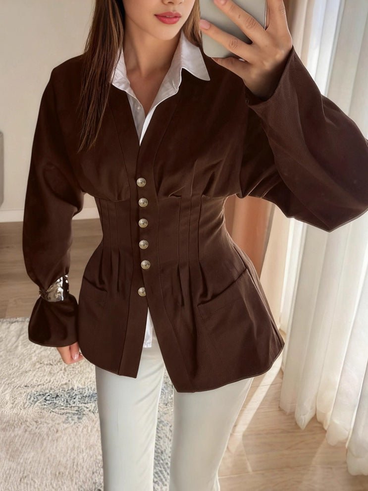 Taillierte Hemdbluse mit Knopfleiste Elegant
