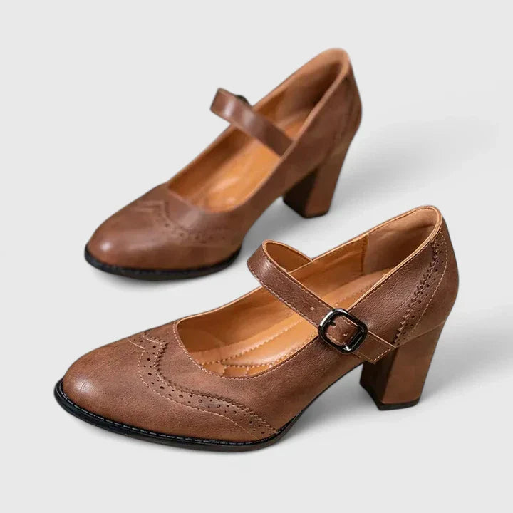 Teodora | Damen Mary Jane Blockabsatz Schuhe