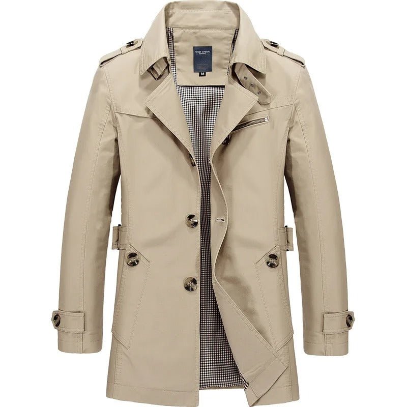 Trenchcoat Herren Klassisch mit Reverskragen