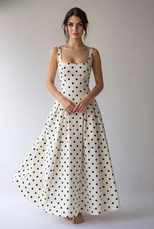 White with black dots